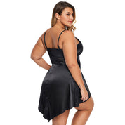 Plus Size Women's Lace Nightdress with Thong