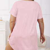 Plus Size Nightgown with Lips Print