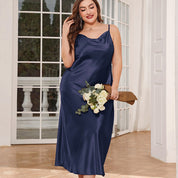 Women's Plus Size Silky Long Nightgown