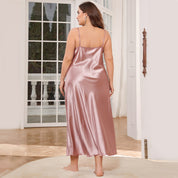 Women's Plus Size Silky Long Nightgown