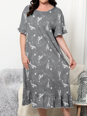 Plus Size Loose Nightgown For Daily Wear Homewear