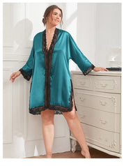 Plus Size Loose Casual V-neck Nightgown