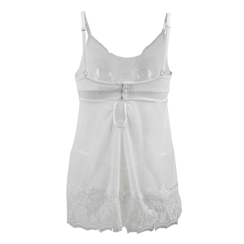 Plus Size White Babydoll Nightdress