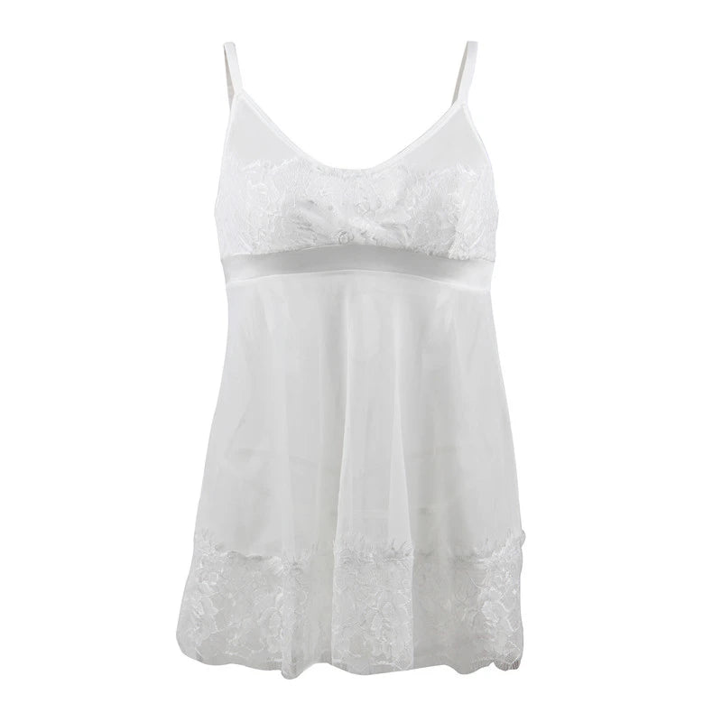 Plus Size White Babydoll Nightdress