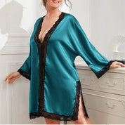 Plus Size Loose Casual V-neck Nightgown