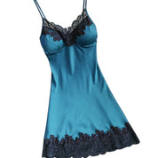 Plus Size V-Neck Lace Nightgown: Sexy Sleeveless Cami Nightdress